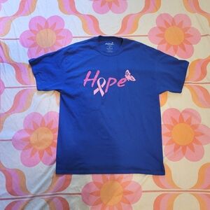 Blue Hope T-Shirt with Pink Ribbon